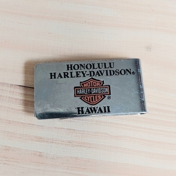 Honolulu Harley-Davidson Hawaii 2014 H-D Silver Steel Money Clip - Picture 1 of 4